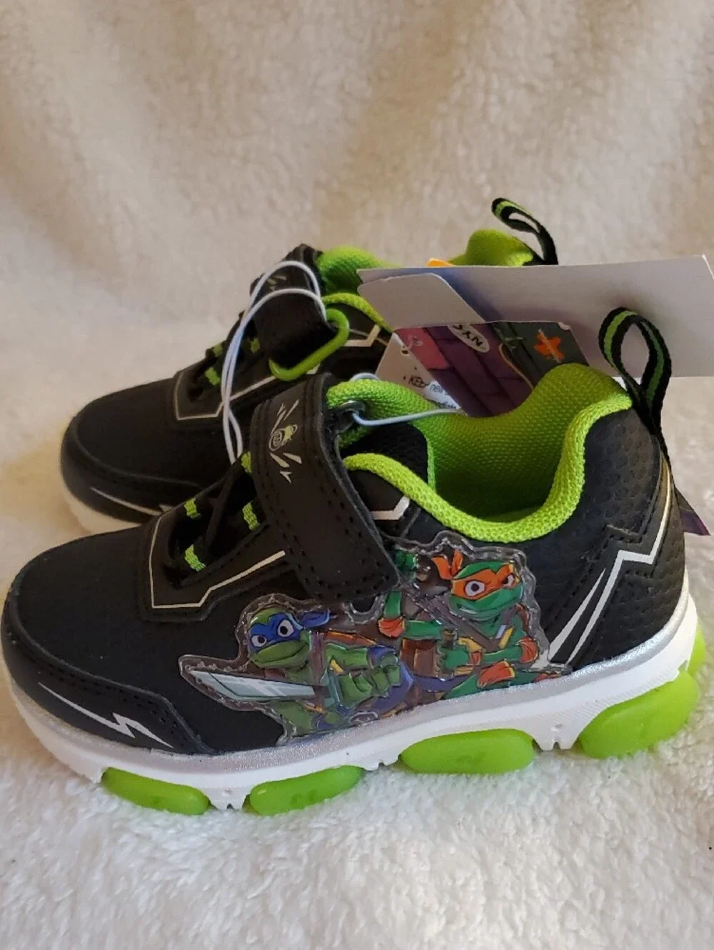 Nickelodeon Teenage Mutant Ninja Turtles Light-Up Sneakers Toddler Boys Size 6